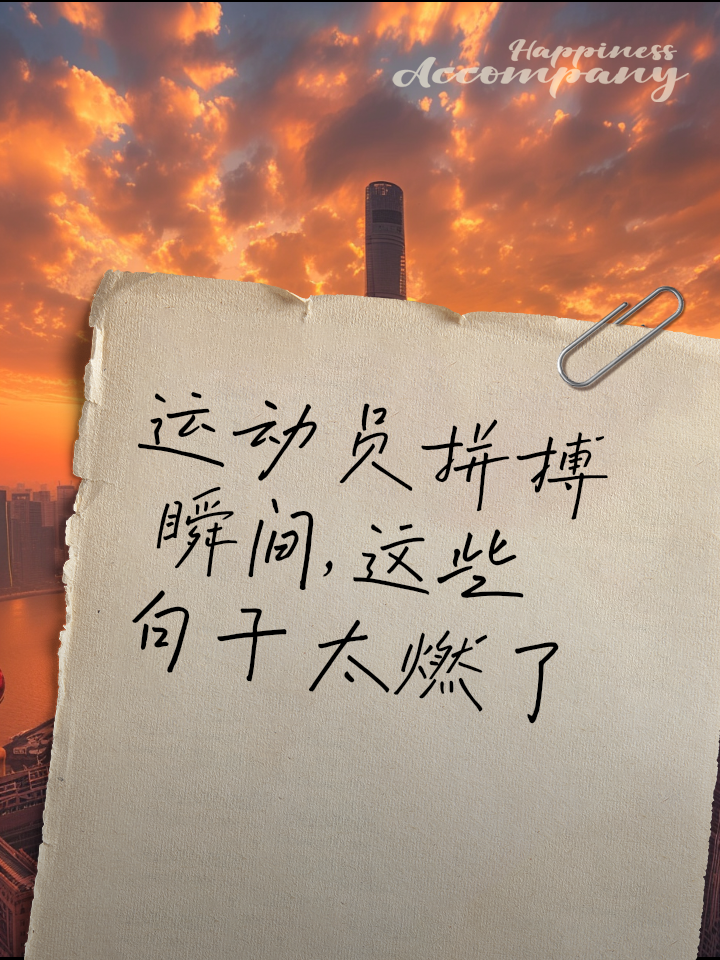 饱含奋斗精神的对抗，赛场上唯美风景的简单介绍